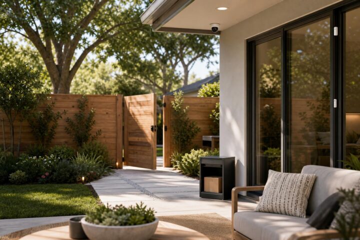 Backyard Security 2026: Gates, Patio Doors, Cameras, and Smart Lighting